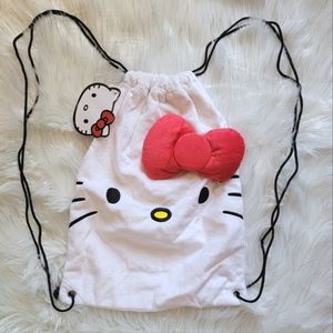Loungefly Hello Kitty Plush Drawstring Backpack